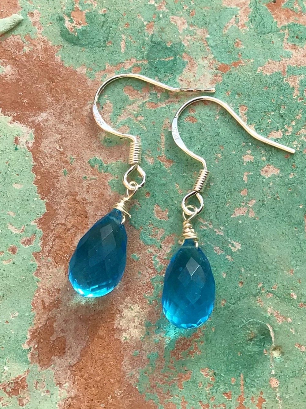 Blue Sky Topaz Sundance Charm sterling silver earrings sale